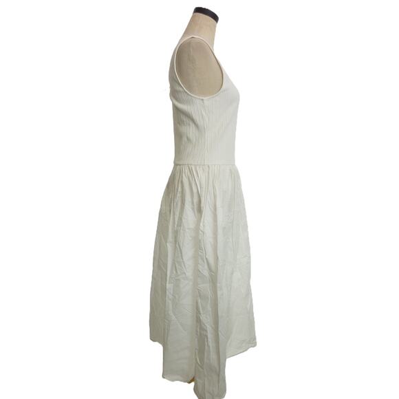 NWT Madewell White Drop-Waist Tank Midi Dress M - Picture 2 of 8